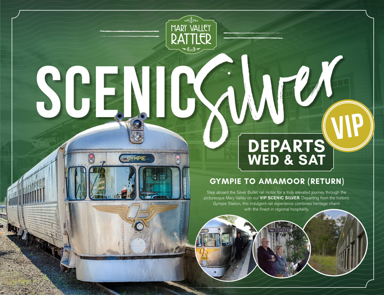 VIP Scenic Silver - Departs Wednesday & Saturday - Gympie to Amamoor (Return)