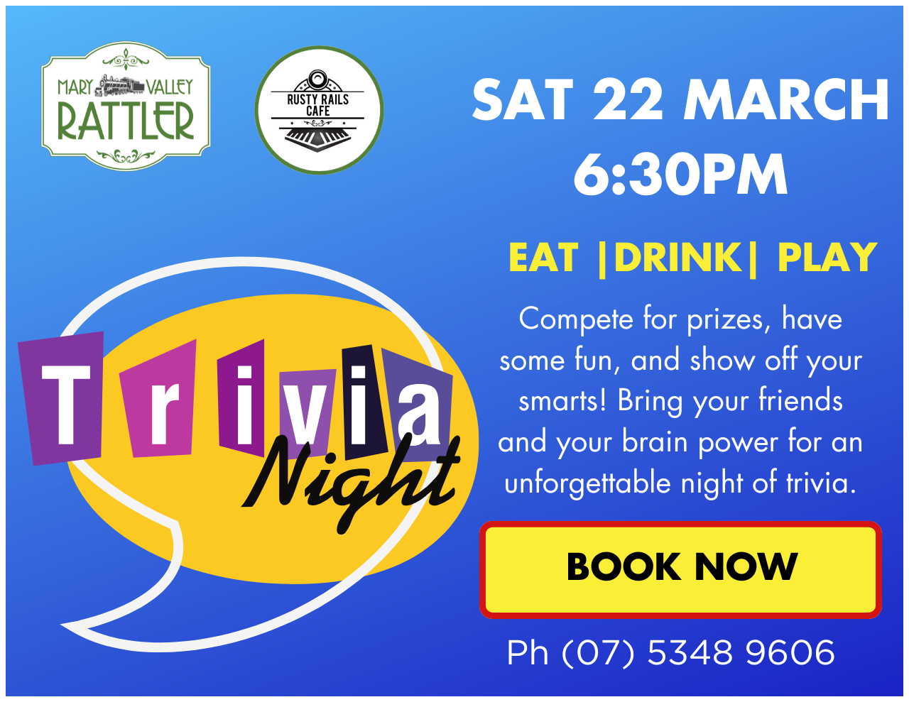 Trivia Night- Saturday 22nd March 2025