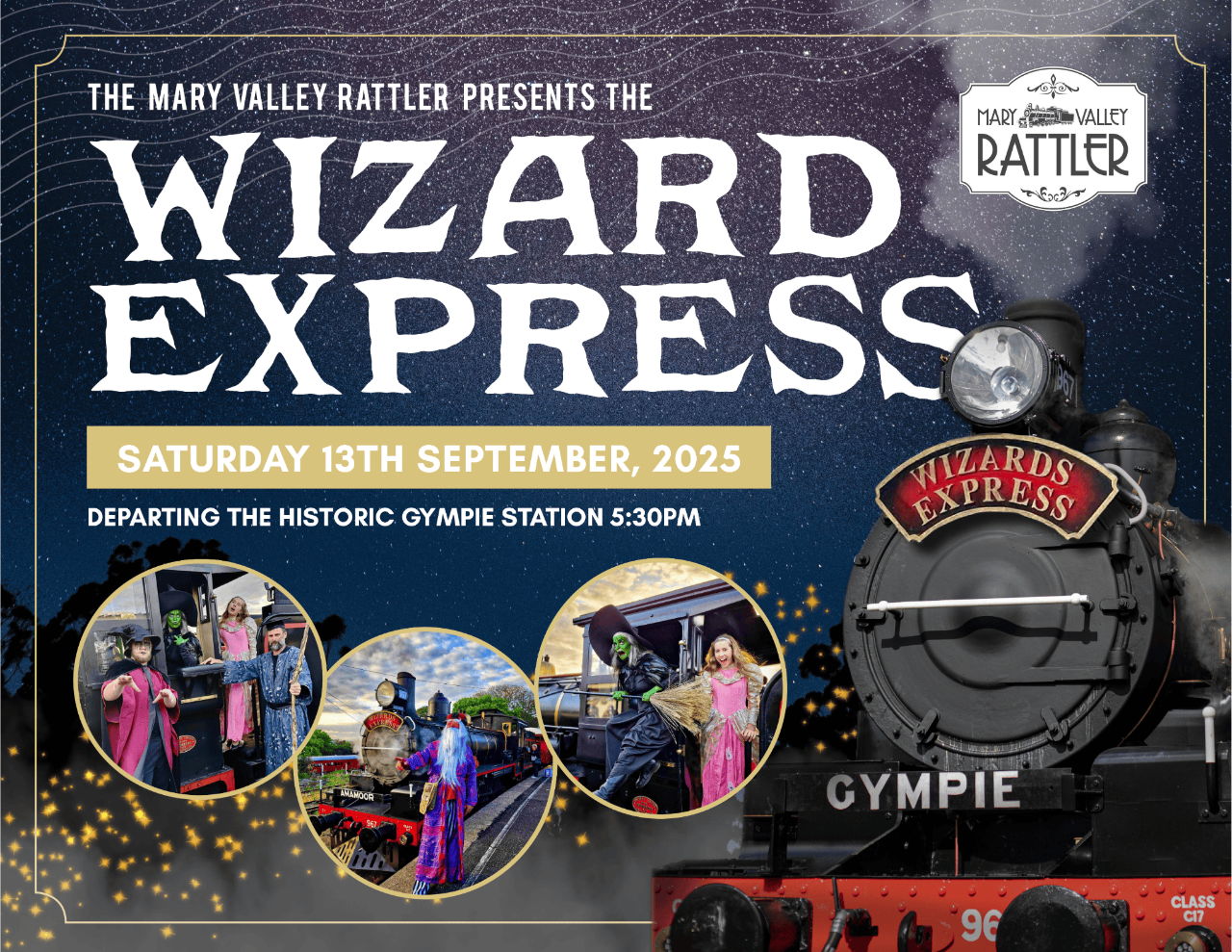 Wizard Express - Departs Saturday 13th September - Gympie to Amamoor (Return)