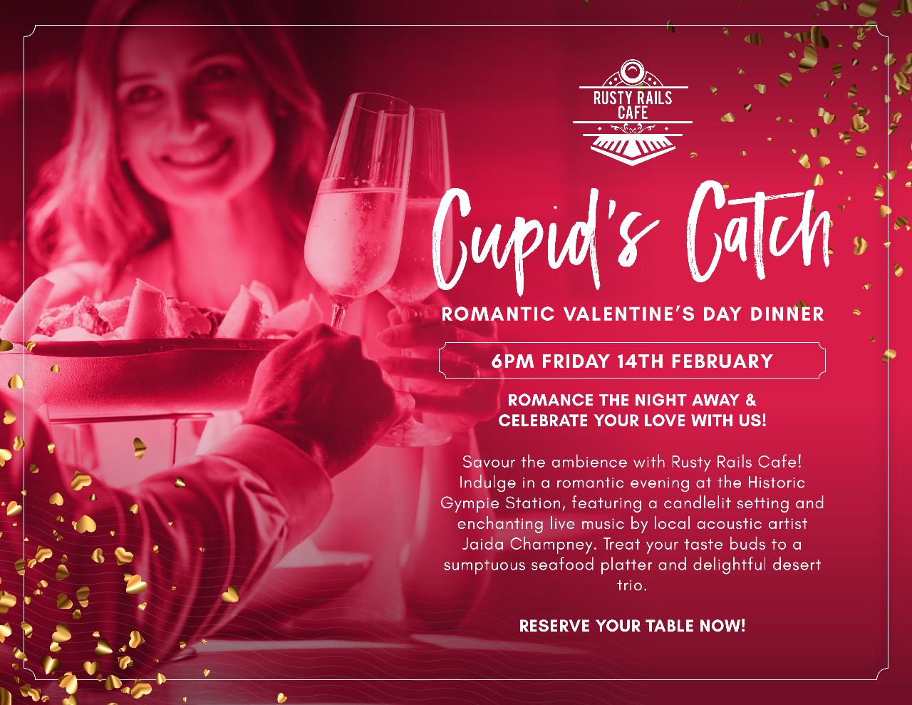 Cupid’s Catch - Romantic Seafood Dinner - Friday 14th February - Rusty Rails Cafe