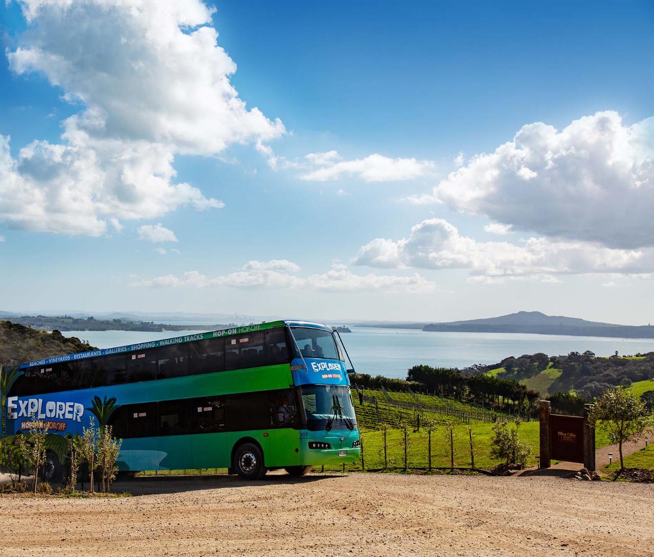 Waiheke Ferry & Hop on Hop off Explorer - Everyday AND Auckland Shore Excursion