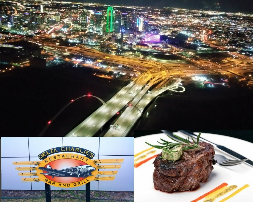 OLD - Dallas Skyline VIP Tour for two -  with Dinner - Group flight - (approx 15 - 18 minutes)