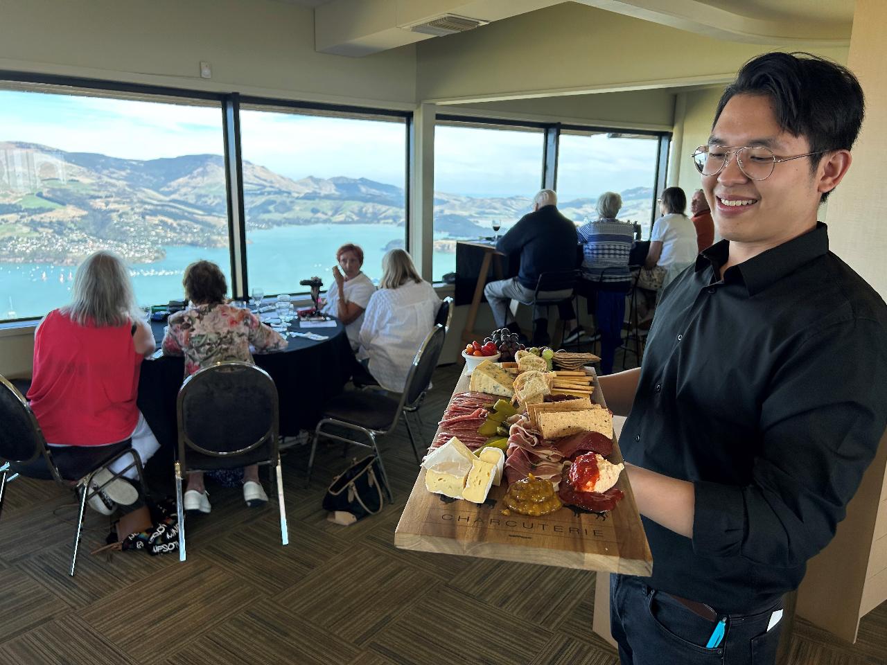 SailGP viewing at the Christchurch Gondola 4seat bar leaner