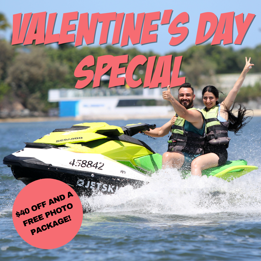 Valentines Day Special - 1.5 Hour Jet Ski Safari - $40 off and Free Photo package! 