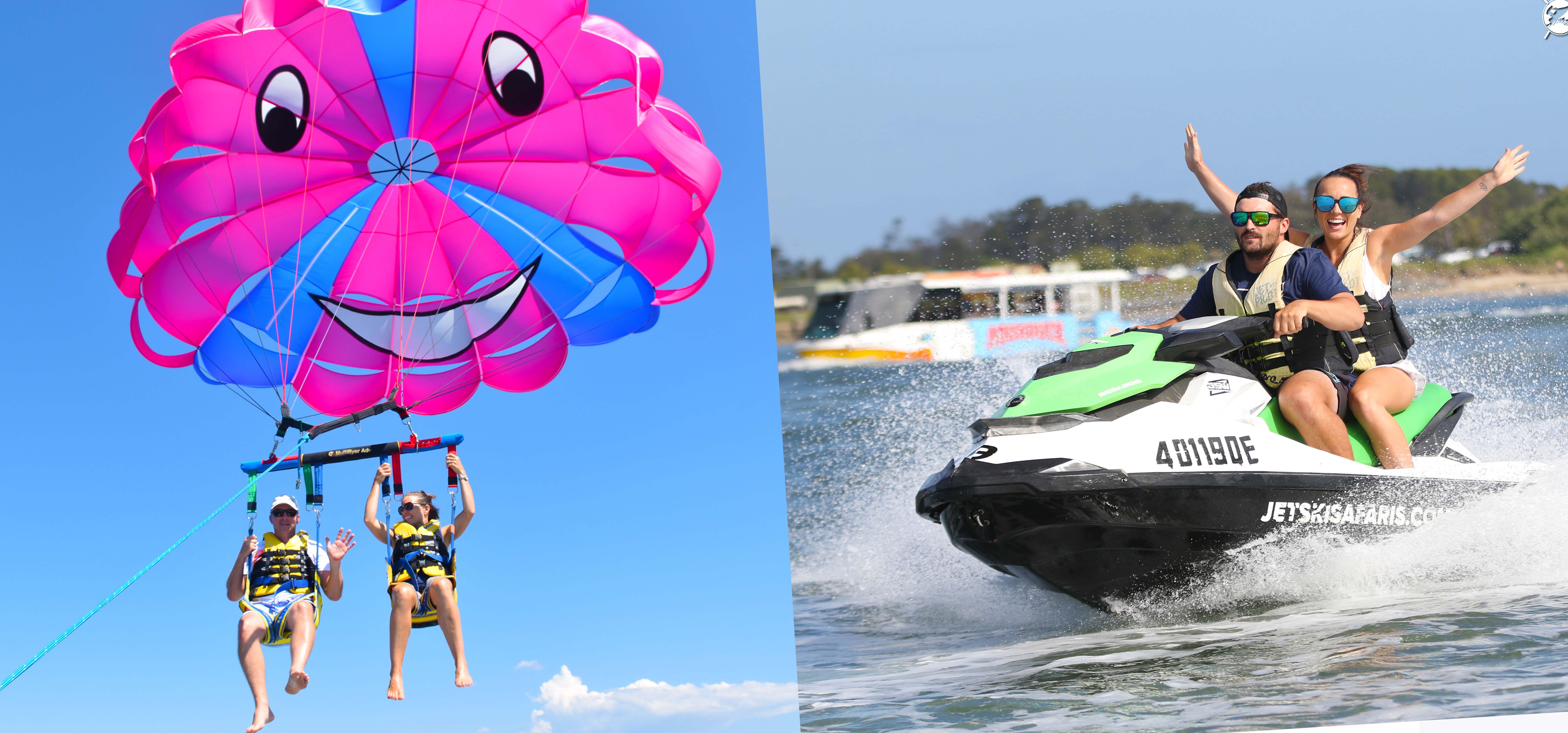 jet ski and parasailing