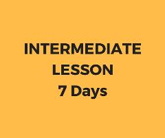 Intermediate lesson 7 days package