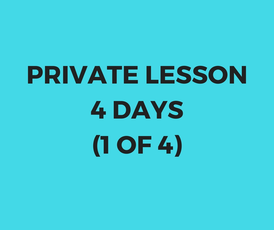 Private lesson 4 days package