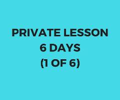 Private lesson 6 days package