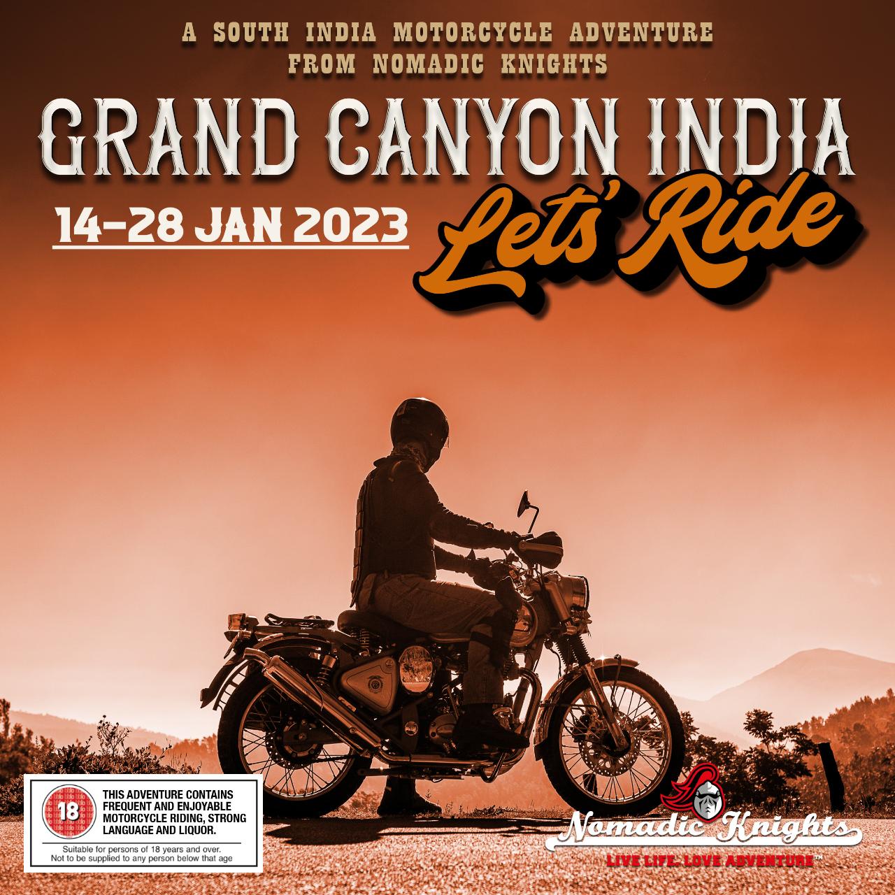 GRAND CANYON INDIA : 14 - 28 JAN 2023