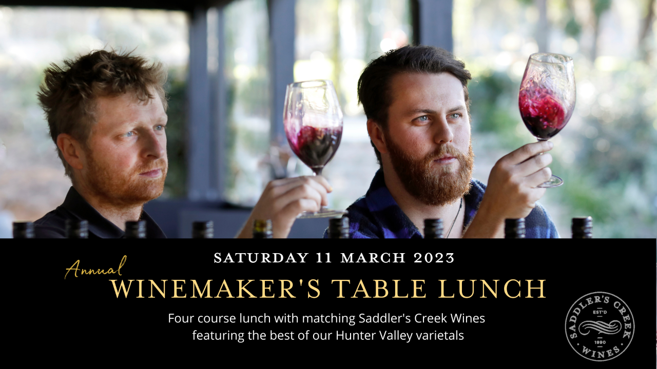 Winemaker's Table Lunch 11th March 2023 