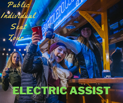 Public Individual Seat Tour - Electric Assist (1 to 16 riders - pay per rider)