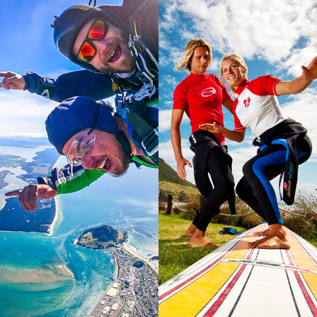 Sky to Sea - Skydive and Surf Lesson Package