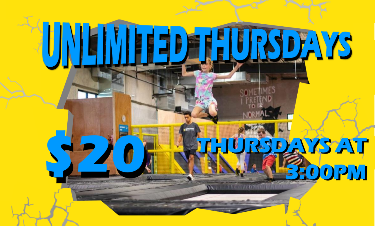 Unlimited Thursday Pass - Revolution sports park - North Lakes Reservations