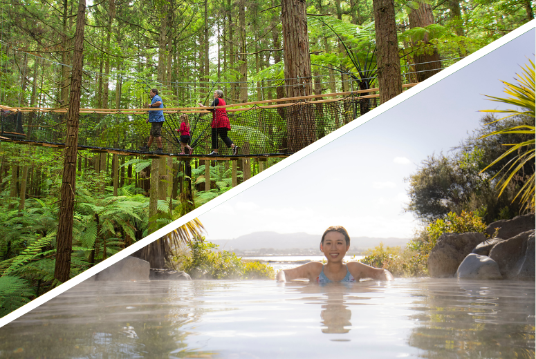 Rotorua Highlights Tour including Redwoods Tree Walk & Polynesian Spa