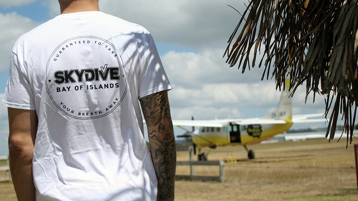 Skydive Bay of Islands T-shirt - White