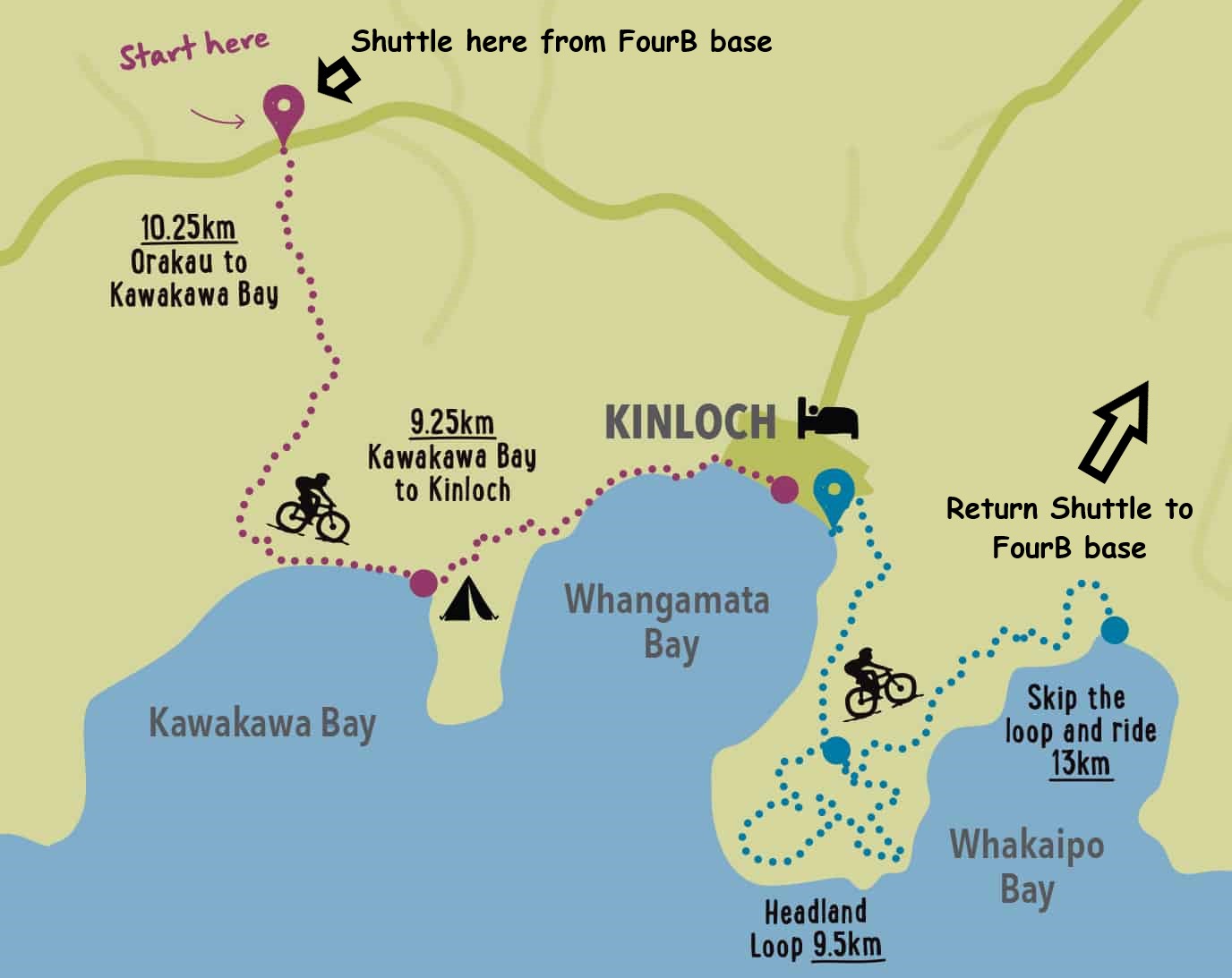 Great Lake Trail K2k Section, Shuttle, Orakau W2k, Taupo Bike Hire Included