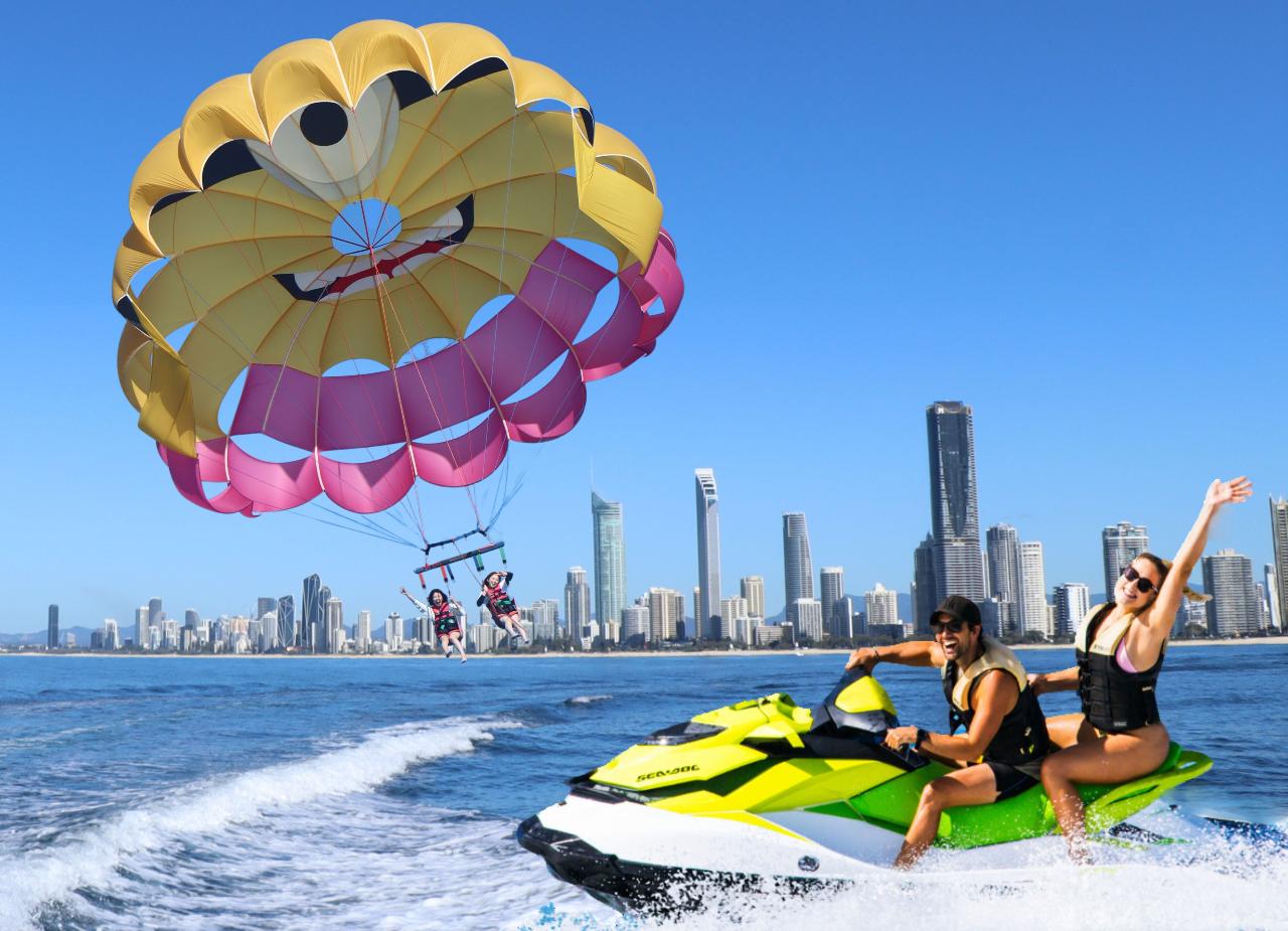 Tandem Parasail & 1 Hour Jetski Safari - For 2