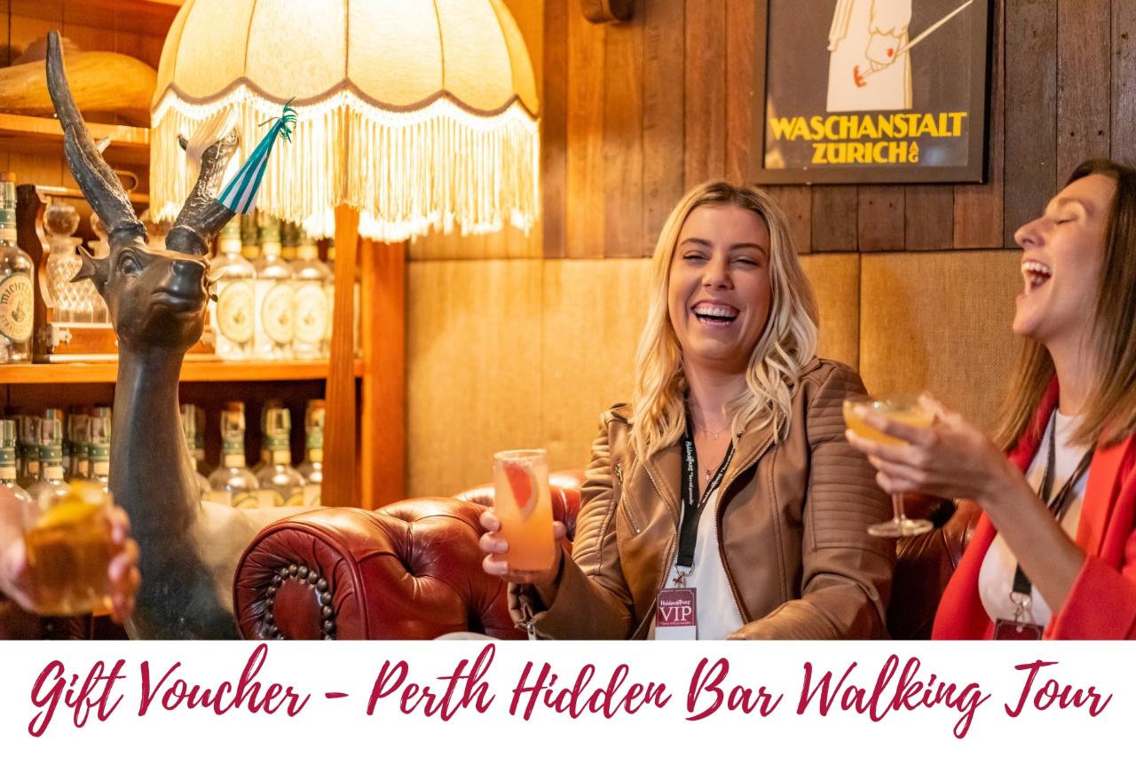 Gift Voucher - Perth Hidden Bar Walking Walking Tour