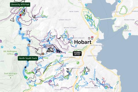Bike Hire + Shuttle + Ride: Mt. Wellington’s North South Track & Glenorchy MTB Park | 22+ km | Self-Guided | Skill Level: Intermediate Tasmania Australia