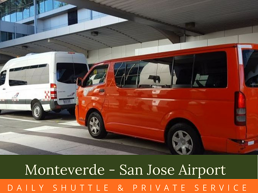 Shuttle Service from Monteverde to  San Jose Airport  