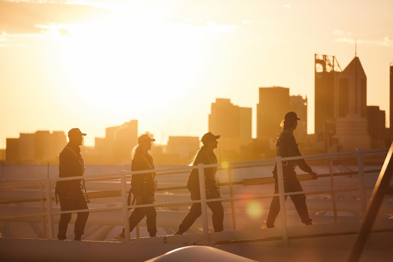 HALO Rooftop Climb by Twilight