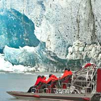 Helicopter Taku Airboat with Glacier Landing
