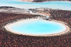 Red Cliffs & Blue Lagoons Flight from Shark Bay
