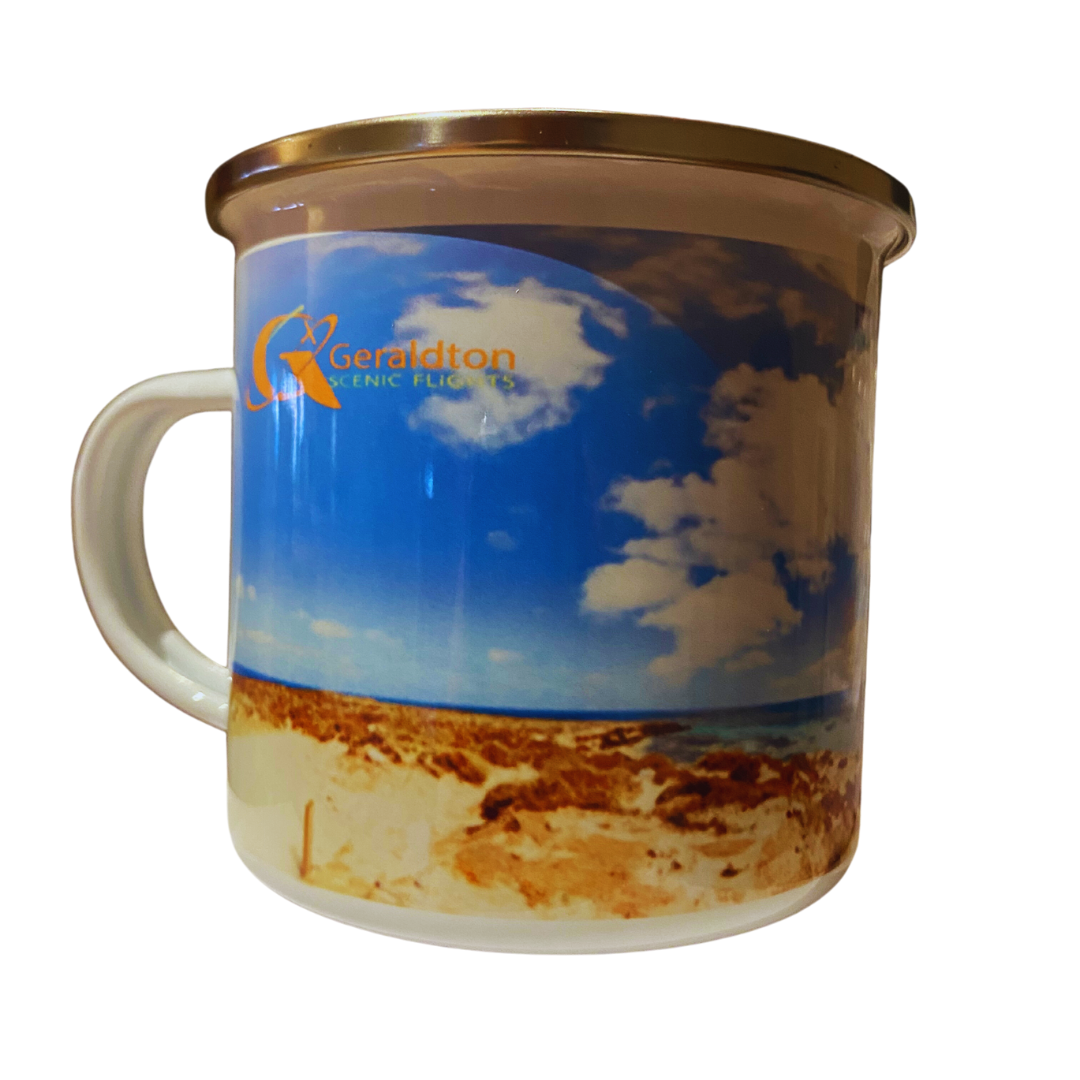 Turtle Bay Enamel Mugs Geraldton Scenic Flights