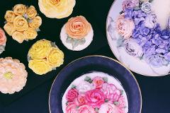Buttercream Piping Flower Art Cake Decoration Workshop A1+B+C1
