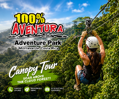 100% Aventura Canopy ( Zip Line)