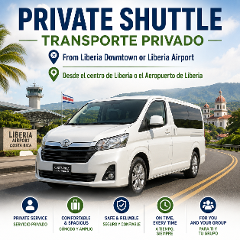 Private Shuttle Liberia Downtown OR  Airport ( LIR) to Monteverde