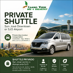 Private Shuttle San Jose Downtown OR  Airport ( SJO) to Monteverde
