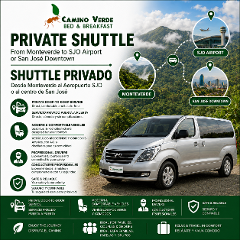 Private Shuttle Monteverde to San Jose Downtown OR  Airport ( SJO)