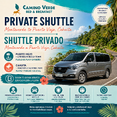 Private shuttle  Monteverde to Puerto Viejo, Cahuita 