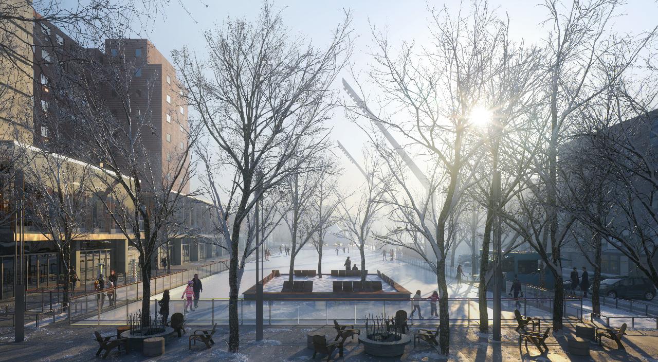 Location patins/Skate rental at Quartier des spectacles 