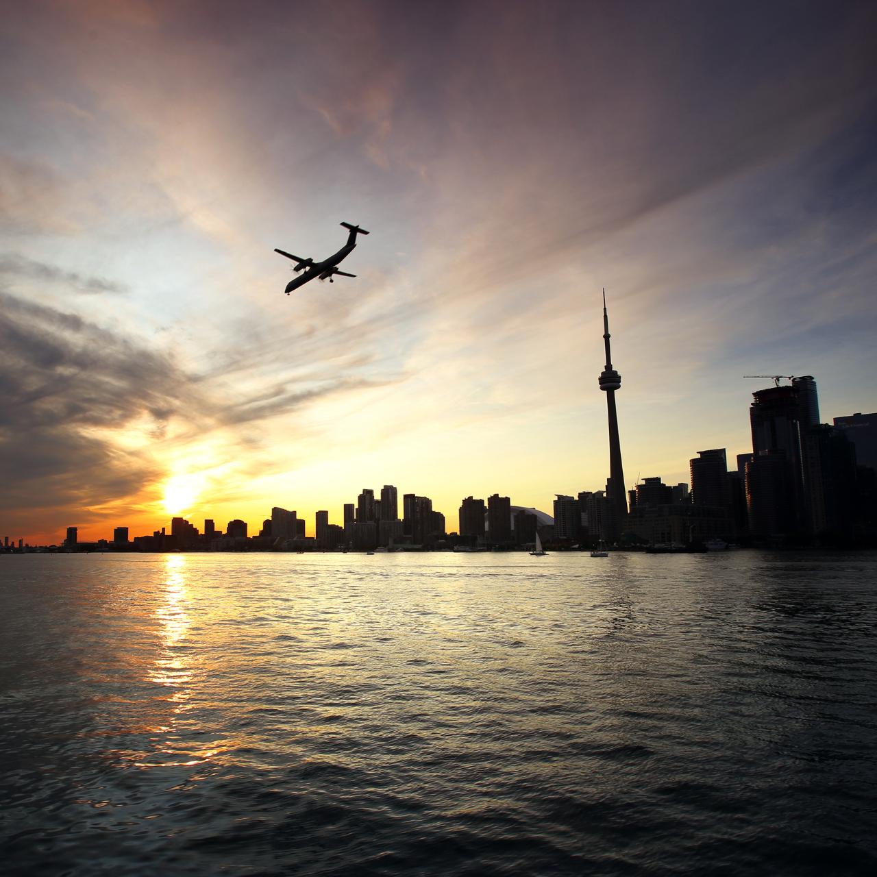 Dazzling Night Flight Over Toronto