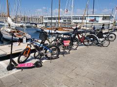 Location demi journee velo, VTT, cargo, scooter, trottinette electrique a Marseille (avec ou sans pack guide virtuel)